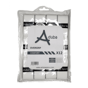 Overgrip Aduba Comfort Pack 12 piezas Blanco para Tenis y Pádel