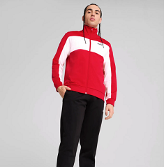 Chandal Puma Poly Colorblok Rojo Blanco Negro