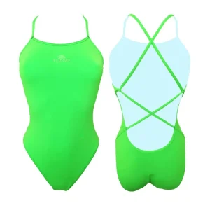 Bañador Turbo Fluor Verde Junior Natación Sincro (Patrón Sirene) | Crawl
